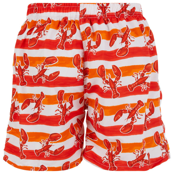 Mens Swimming Trunks Beach Shorts SwimSuit Pockets Mesh Lining, Stripe Lobster - Picture 2 of 6